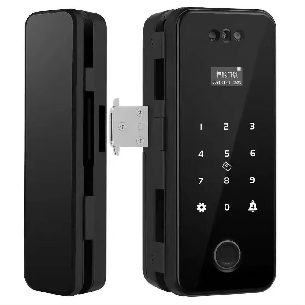 WIFI 3D Face Glass Door Lock with Screen Model PST-R400G (A,C)