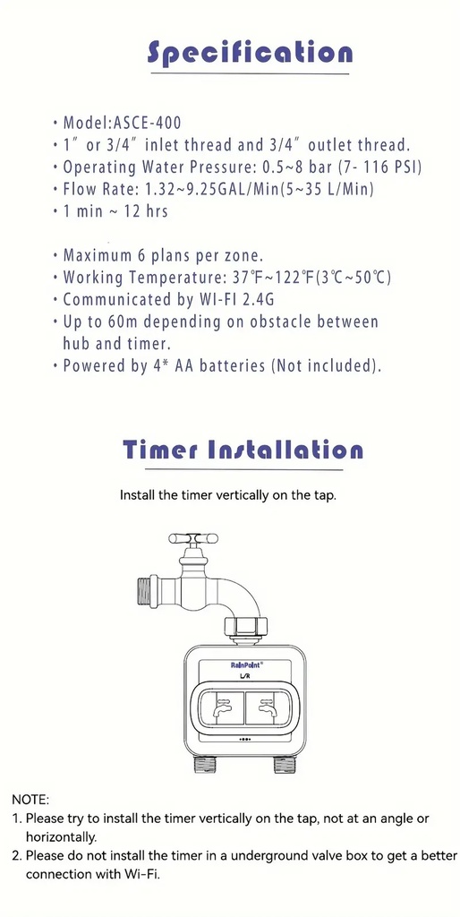 Wifi Smart Watering Timer Two Way Out Garden Automatic Irrigation System Drip Sprinkler Controller Valve