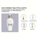 E27 LED Light Bulb Holder With Pir Motion Sensor