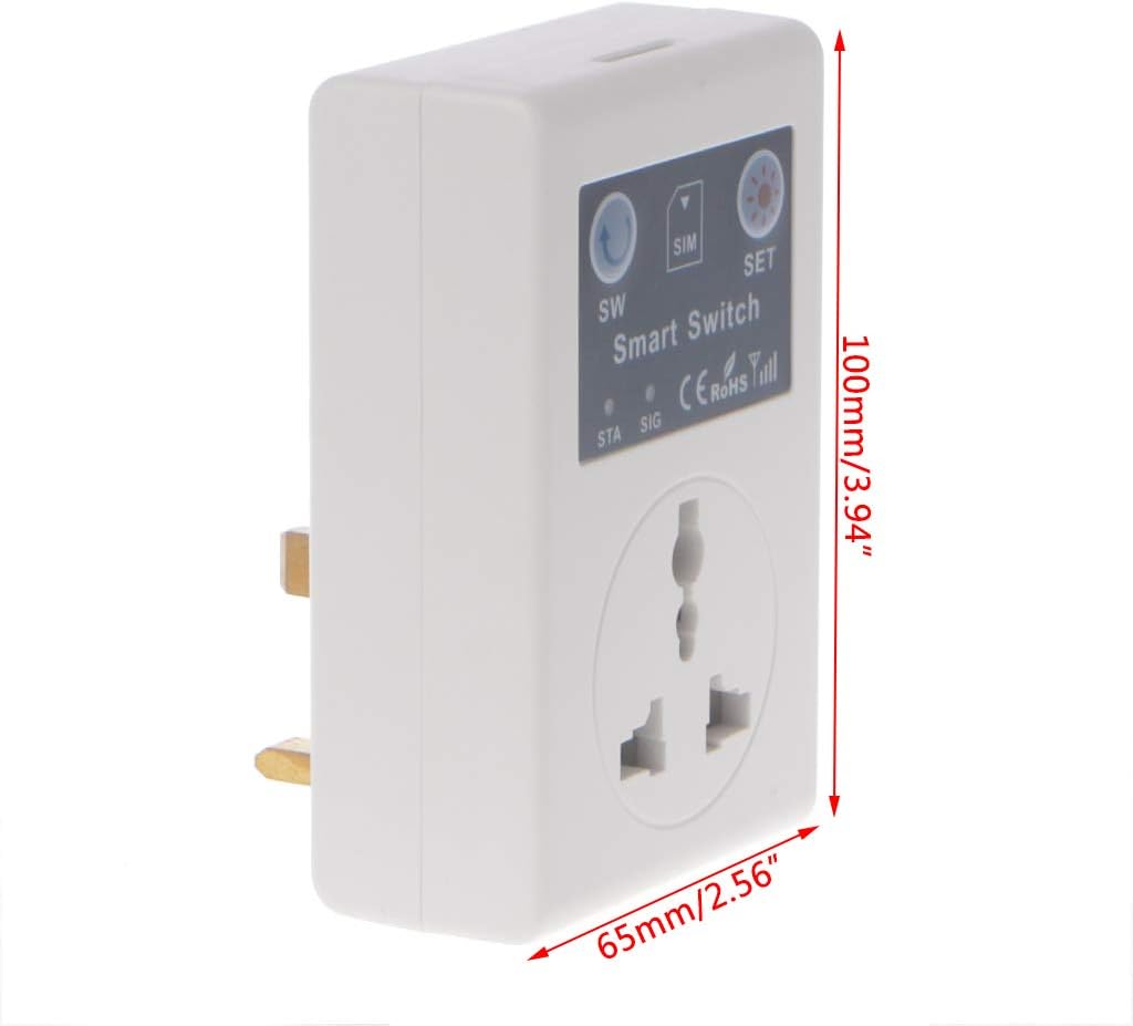 UK Plug 220V Phone SMS Wireless Remote Control GSM