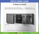 Switch frame 3-gang