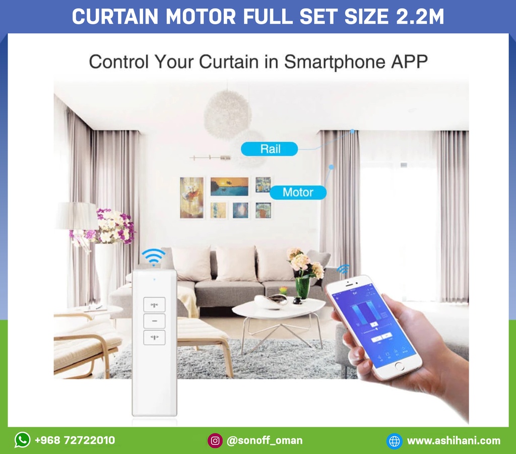 Curtain Motor Full Set Size 2.2M