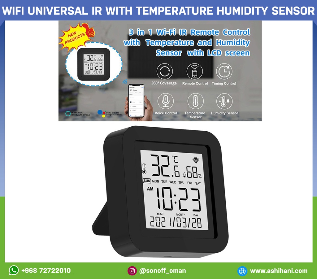 WiFi Universal IR Remote Control with Temperature Humidity Sensor