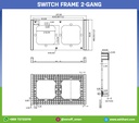Switch frame 2-gang
