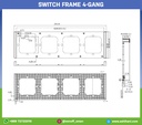 Switch frame 4-gang