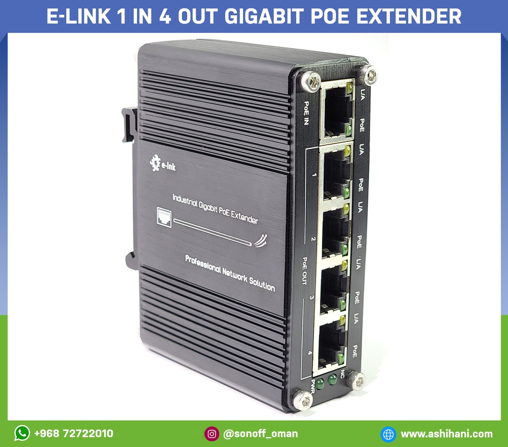 1 in 4 out Gigabit PoE Extender