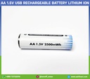 AA USB Rechargeable battery lithium ion