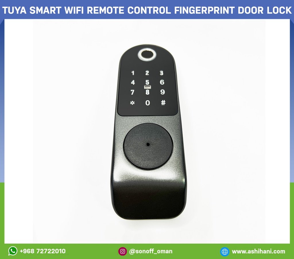 Tuya Smart WiFi Remote Control Fingerprint Door Lock