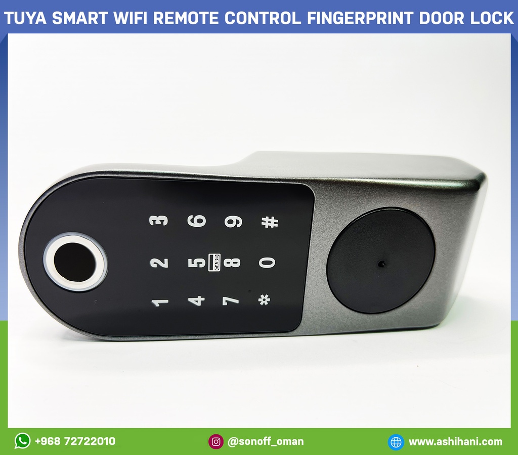 Tuya Smart WiFi Remote Control Fingerprint Door Lock