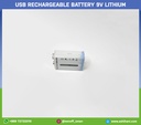 USB Rechargeable battery 9v Lithium