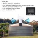 Wireless ultrasonic fuel water tank level sensor indicator