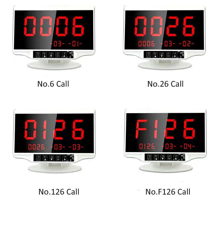 Display receiver table service call button restaurant waiter call system
