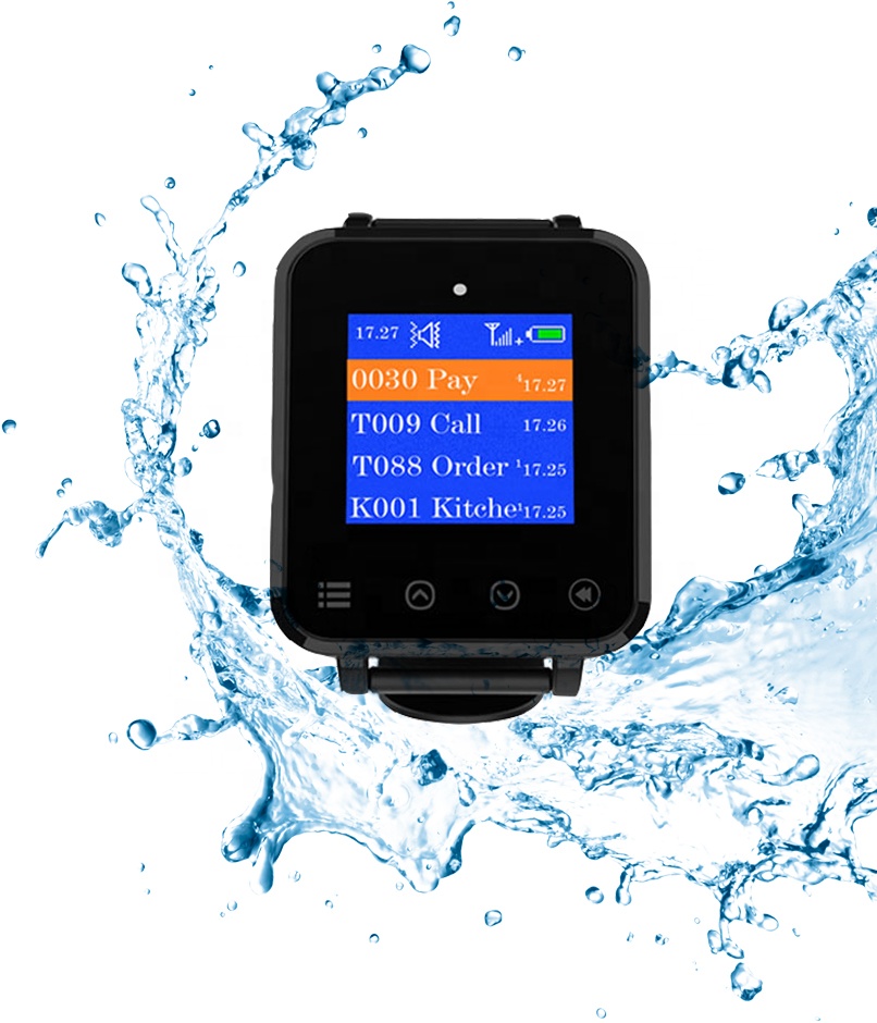 Waterproof wireless watch pager