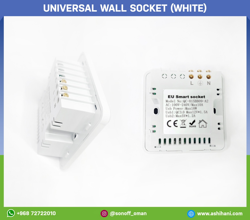 ASHIHANI Universal wall socket