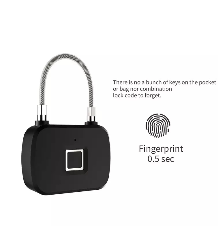 Mini biometric fingerprint padlock