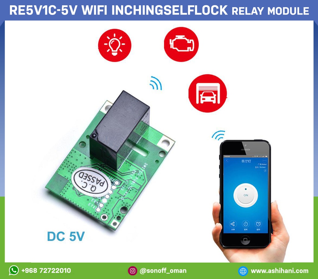 RE5V1C - 5V Wifi Inching Selflock Relay Module