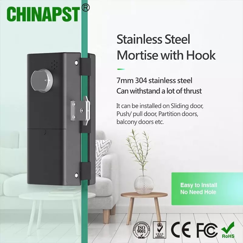 Fingerprint Glass Door Lock  PST-GL-B2