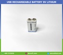 USB Rechargeable battery 9v Lithium
