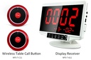 Display receiver table service call button restaurant wireless waiter call system