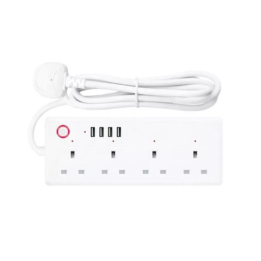 Smart WiFi UK Four Outlet Plug Smart Socket