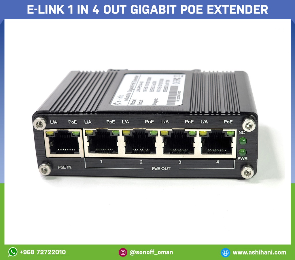 1 in 4 out Gigabit PoE Extender