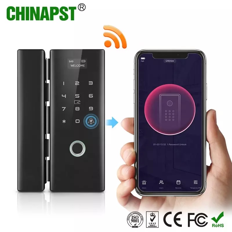Fingerprint Glass Door Lock  PST-GL-B2