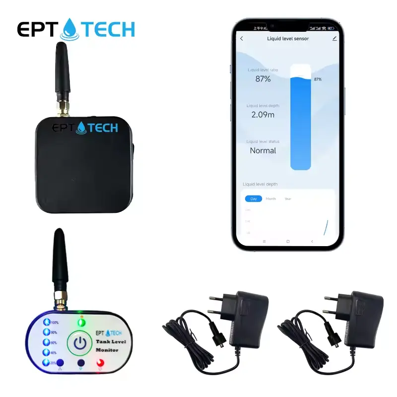RF433 with WiFi Contactless Remote Alarm Ultrasonic Liquid Level Water Tank Monitor